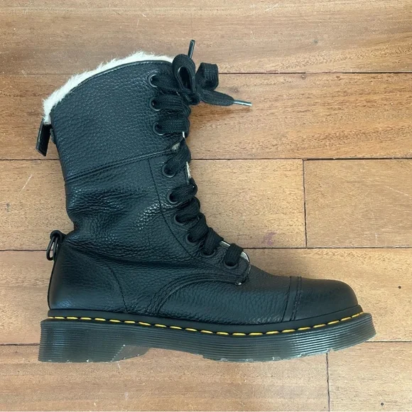 Black Womens Doc Marten Boots - Picture 8 of 16